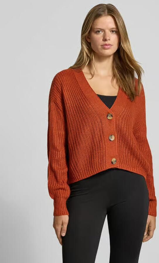 Only boxy fit gebreid jack met v-hals model 'CAROL' - Foto 2