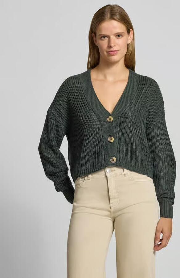 Only Regular fit gebreid jack met extra brede schouders model 'CAROL' - Foto 4