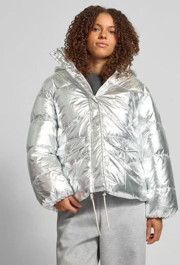 Only Boxy fit gewatteerd jack met metallic glanzende bovenmateriaal model 'PEARL' - Foto 2