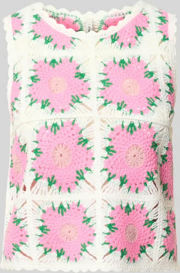 Only boxy fit knitwear-top met all-over motief model 'EMMA' - Foto 2