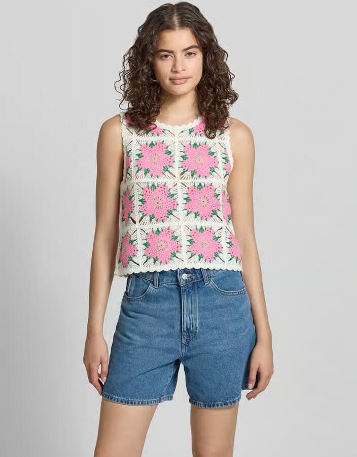 Only boxy fit knitwear-top met all-over motief model 'EMMA' - Foto 2