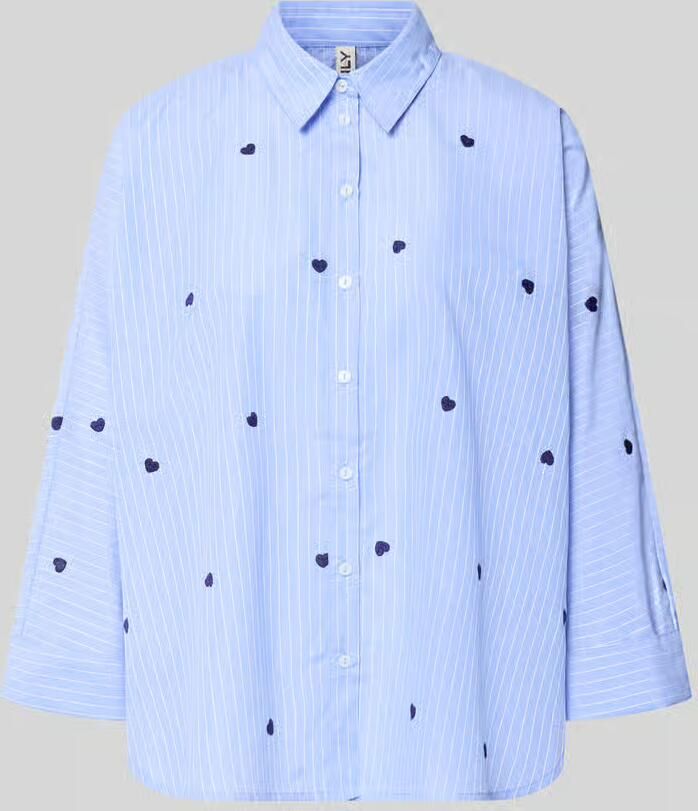 Only Regular fit blouse met lange mouwen en motiefstitching 'NEW LINA GRACE' - Foto 2