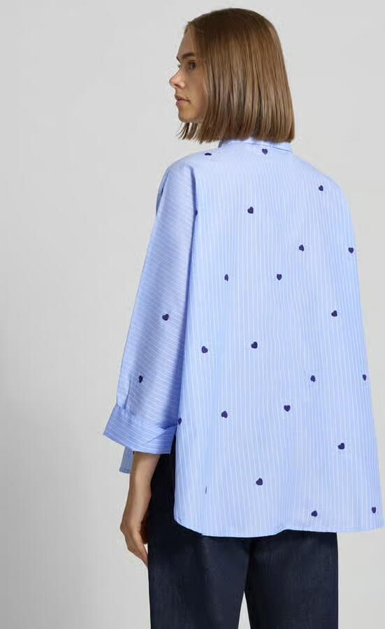 Only Regular fit blouse met lange mouwen en motiefstitching 'NEW LINA GRACE' - Foto 4