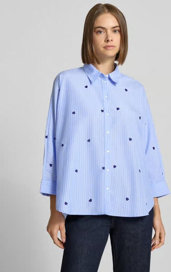 Only Regular fit blouse met lange mouwen en motiefstitching 'NEW LINA GRACE' - Foto 3