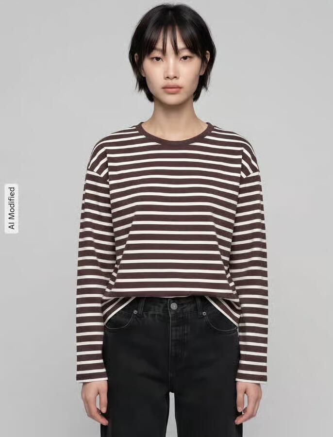 Only boxy fit shirt met lange mouwen van pure katoen model 'SOPH' - Foto 3