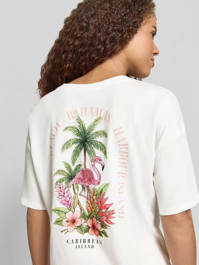 Only Boxy fit T-shirt van puur katoen model 'LUCY'