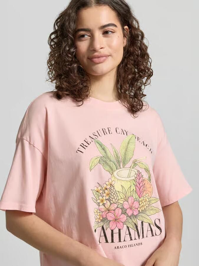 Only Boxy fit T-shirt van puur katoen model 'LUCY'