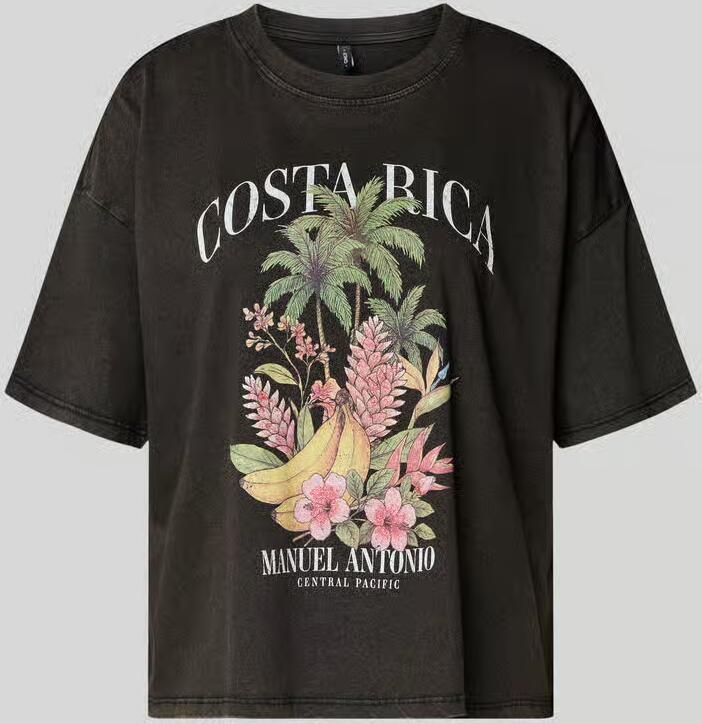 Only Boxy fit T-shirt van puur katoen model 'LUCY' - Foto 2