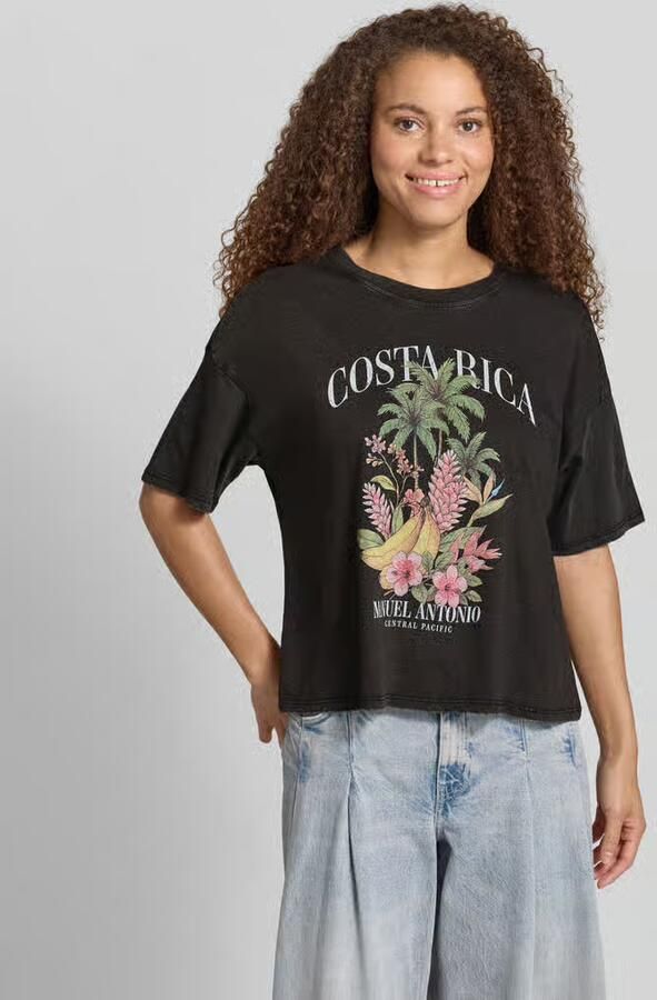Only Boxy fit T-shirt van puur katoen model 'LUCY' - Foto 3