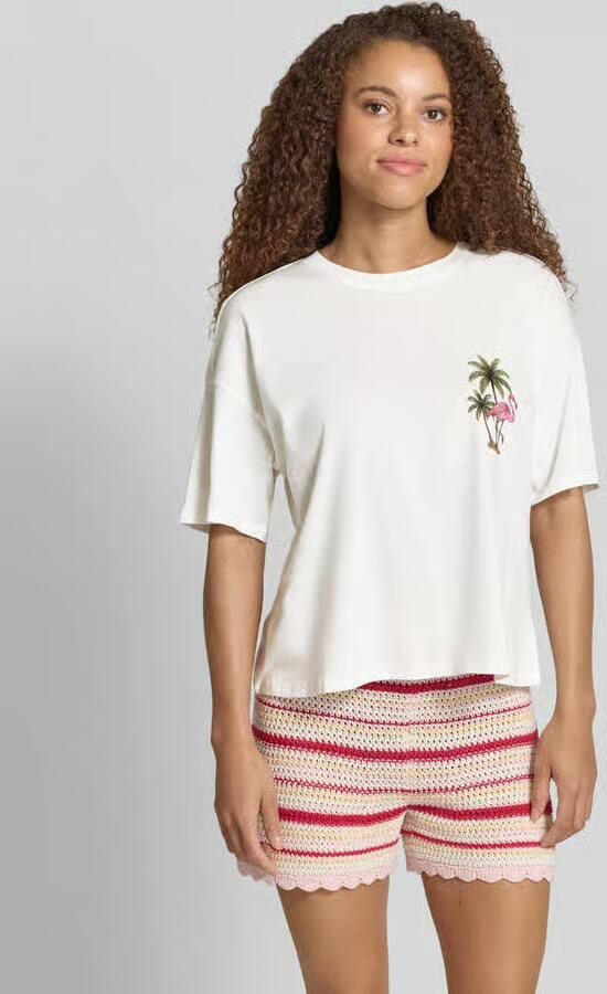 Only Boxy fit T-shirt van puur katoen model 'LUCY' - Foto 3