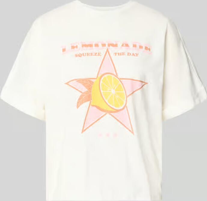 Only Boxy fit T-shirt van puur katoen model 'MINNA' - Foto 2