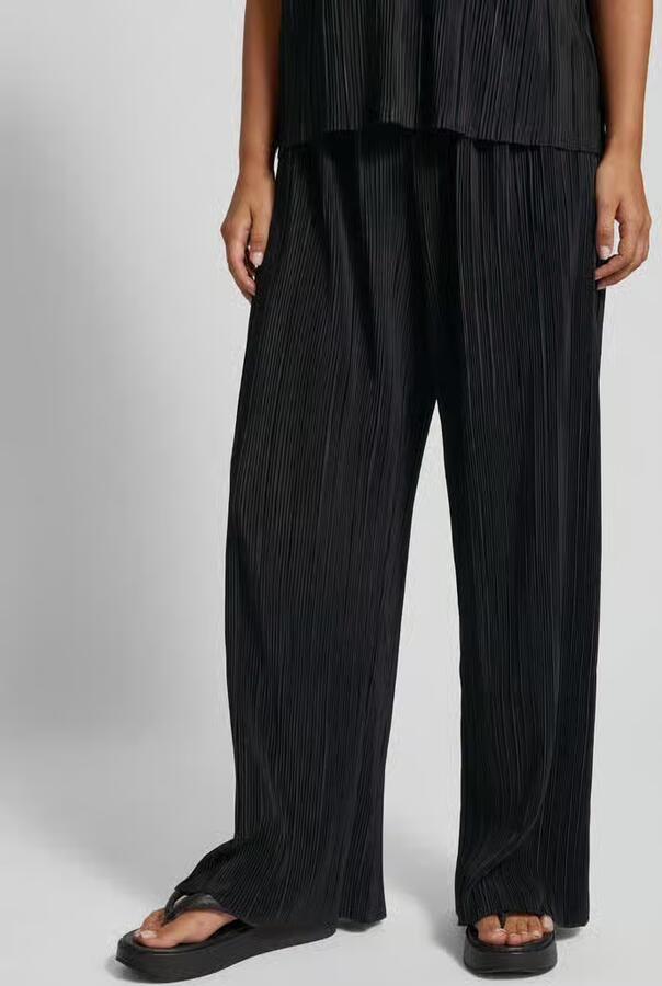 Only Regular fit wijde broek in plissélook model 'RAVENNA' - Foto 7
