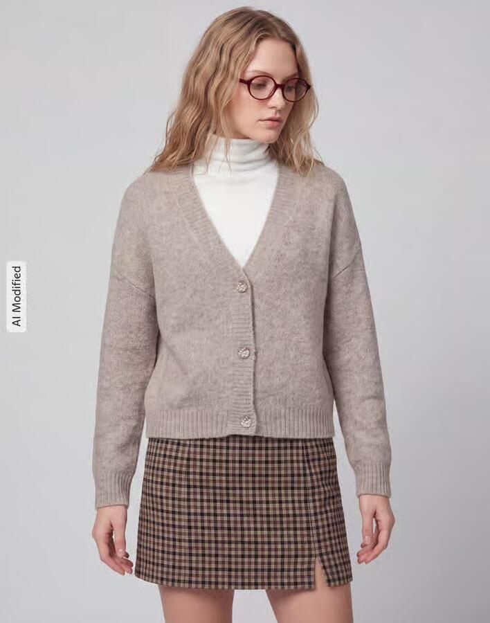 Only Cardigan met grote knopen model 'ONLZOEY' - Foto 4