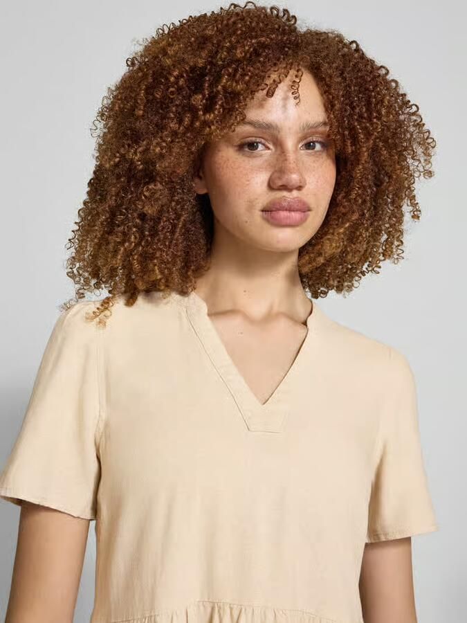 Only Comfort fit vrijetijdsjurk van mix van viscose en linnen model 'TIRI-CARO' - Foto 2
