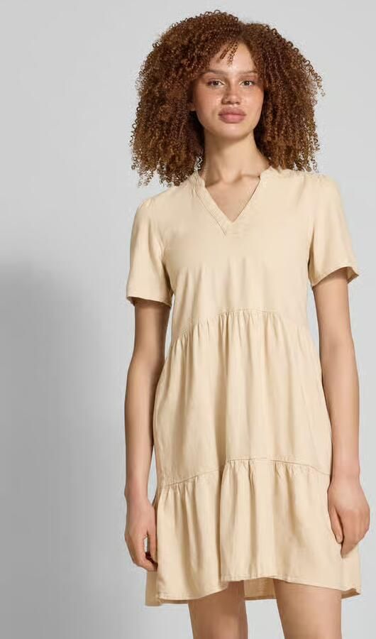 Only Comfort fit vrijetijdsjurk van mix van viscose en linnen model 'TIRI-CARO' - Foto 3