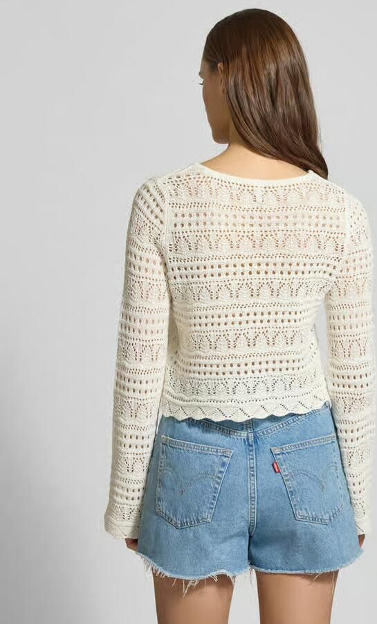 Only Cropped gebreide trui van katoenmix model 'ELKE' - Foto 6