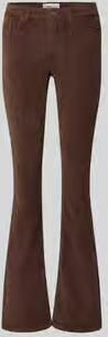ONLY corduroy flared regular waist flared broek donkerbruin - Foto 5