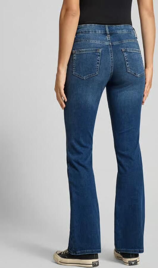 ONLY flared jeans met strass steentjes medium blue denim