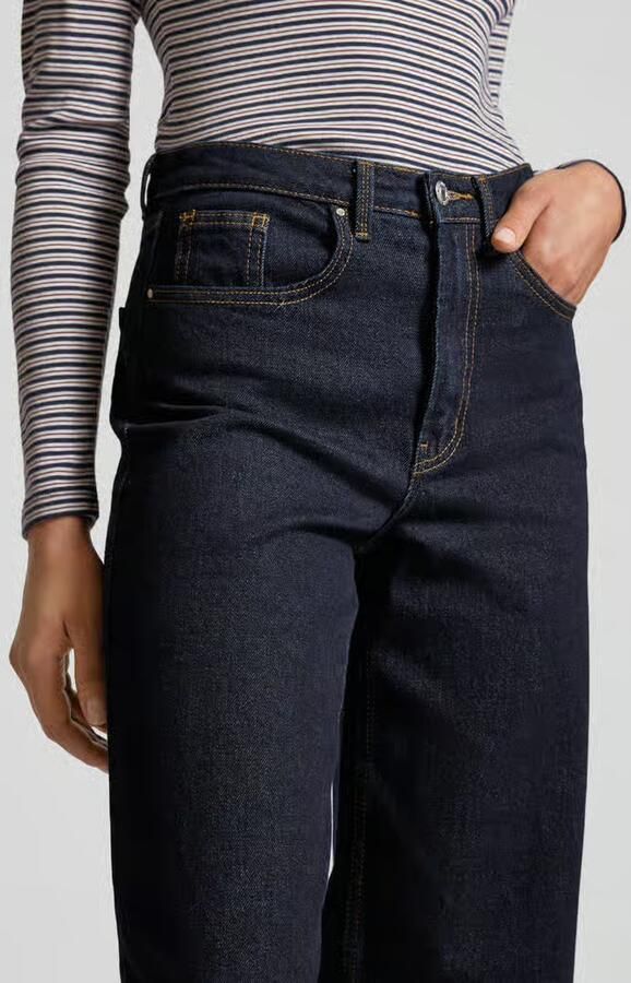 ONLY high waist wide leg jeans ONLJUICY dark blue denim - Foto 4