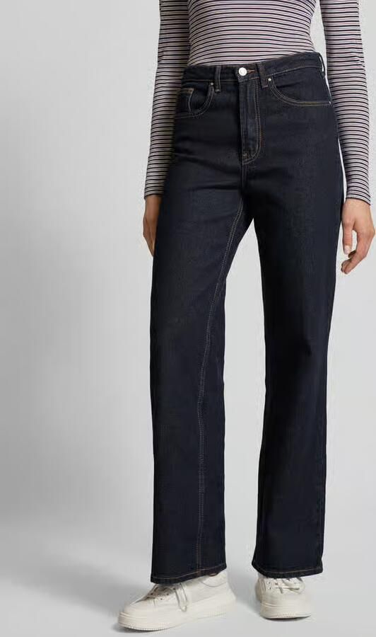 ONLY high waist wide leg jeans ONLJUICY dark blue denim - Foto 5