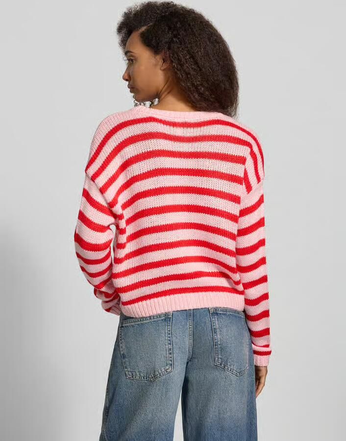 Only Regular fit gebreid jack met hartpatch model 'MAILEY' - Foto 3
