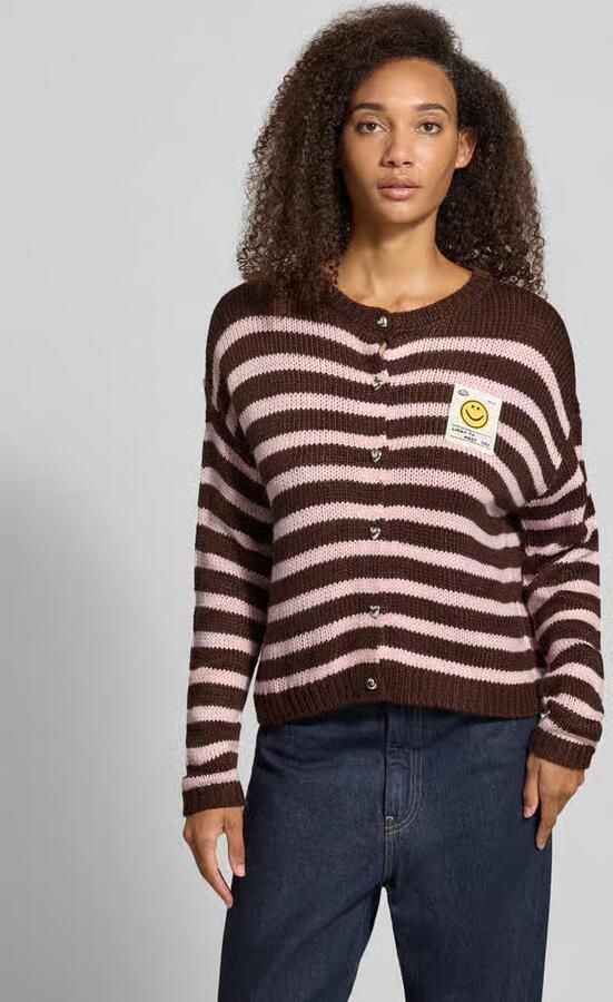 Only Regular fit gebreid jack met hartpatch model 'MAILEY' - Foto 4