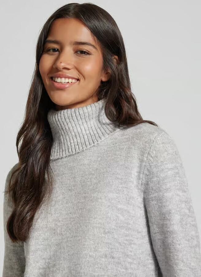 Only Gebreide jurk ONLBRANDIE L S ROLL NECK DRESS - Foto 3
