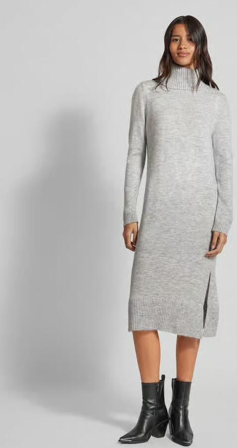 Only Gebreide jurk ONLBRANDIE L S ROLL NECK DRESS - Foto 4