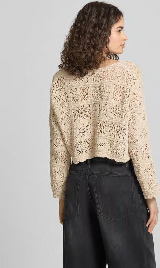 Only Kort gebreid jack met broderie anglaise model 'BEACH LIFE' - Foto 6