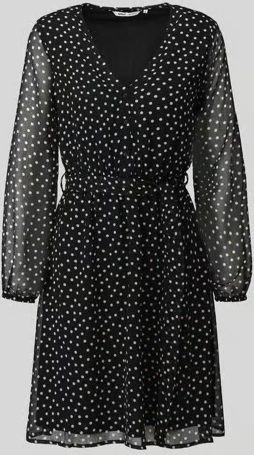 Only Getailleerde blousejurk met all-over motief model 'CERA' - Foto 3