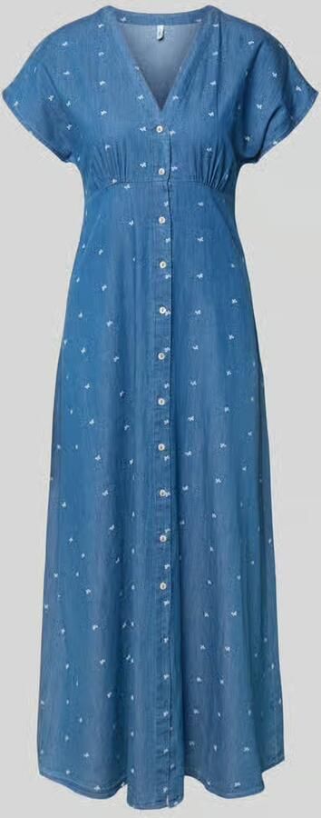 Only Getailleerde denimjurk van puur katoen model 'NOVA AZURE' - Foto 5