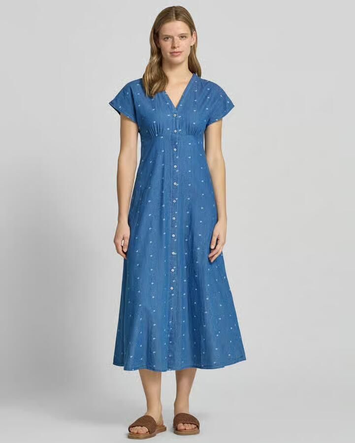 Only Getailleerde denimjurk van puur katoen model 'NOVA AZURE' - Foto 6