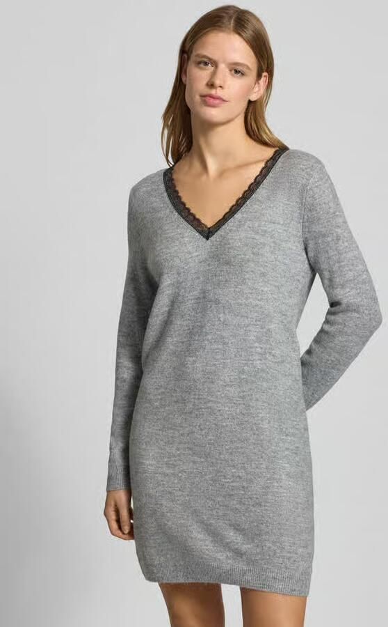 Only Getailleerde gebreide jurk met V-hals model 'TAMMY' - Foto 2