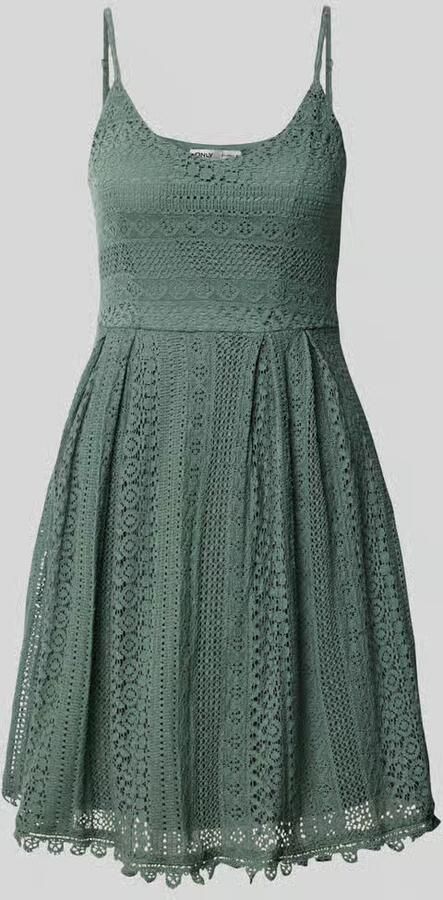 Only Getailleerde jurk met bandjes van katoenmix model 'HELENA' - Foto 2