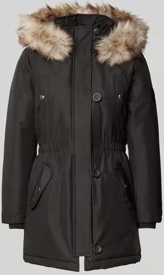 Only Zwarte Hoodie met Ritssluiting en Knoopsluiting Black Dames - Foto 7