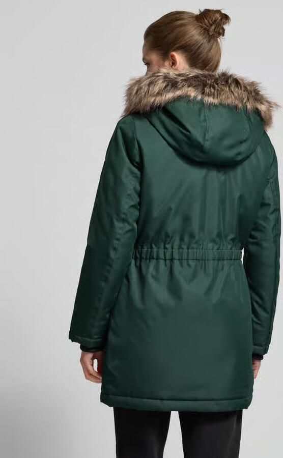 Only Getailleerde parka met imitatiebont model 'IRIS'