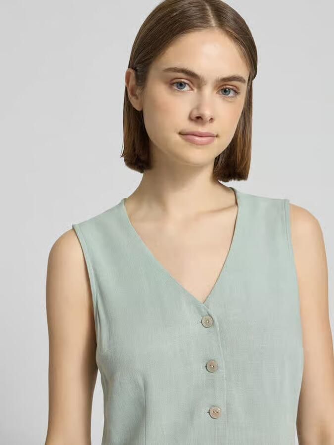 Only Getailleerde vrijetijdsjurk van mix van viscose en linnen model 'SIESTA'