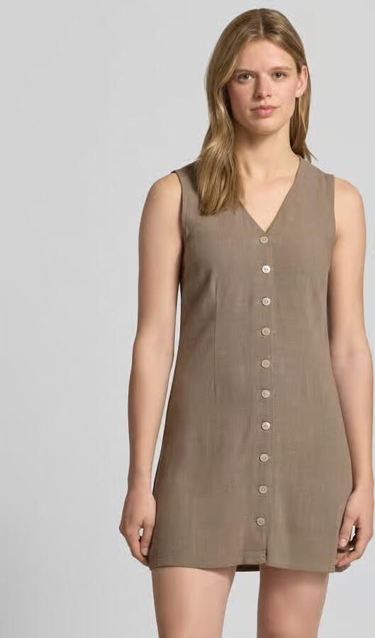 Only Getailleerde vrijetijdsjurk van mix van viscose en linnen model 'SIESTA' - Foto 3