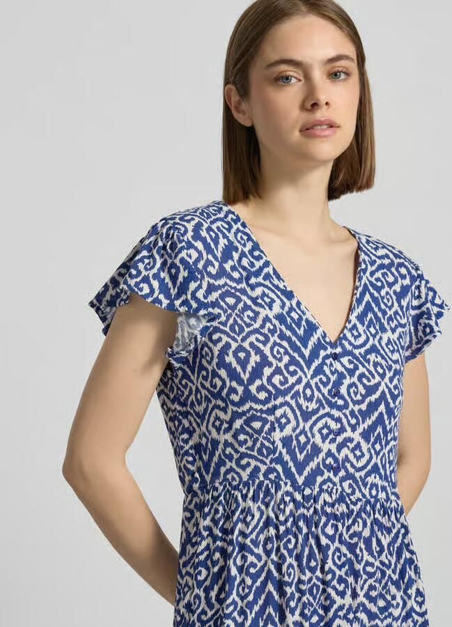 Only Getailleerde vrijetijdsjurk van pure viscose model 'CLAUDETTE'