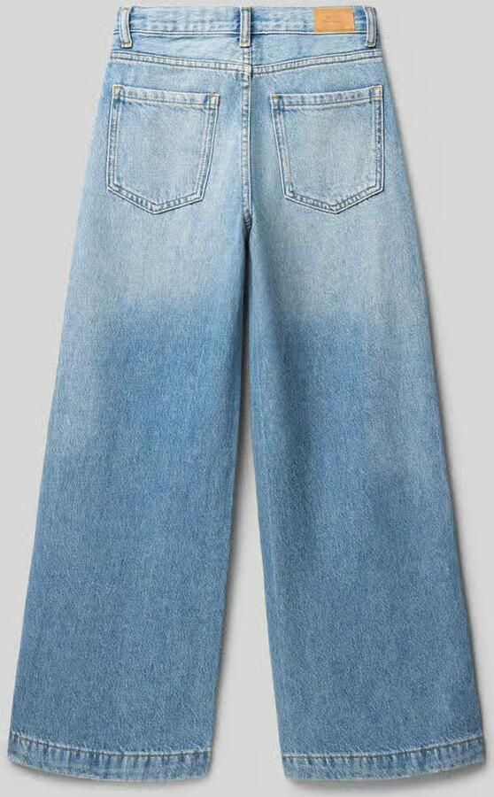 ONLY KIDS GIRL high waist wide leg jeans medium blue denim - Foto 4