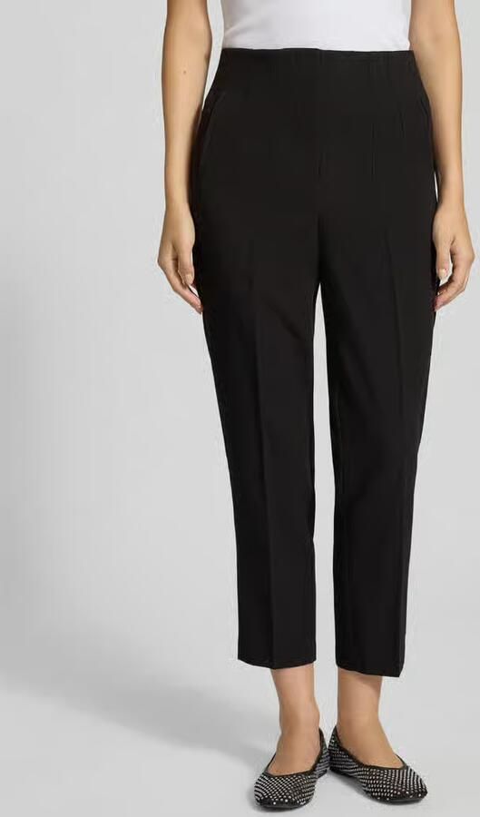 ONLY high waist regular fit pantalon van gerecycled polyester zwart - Foto 3