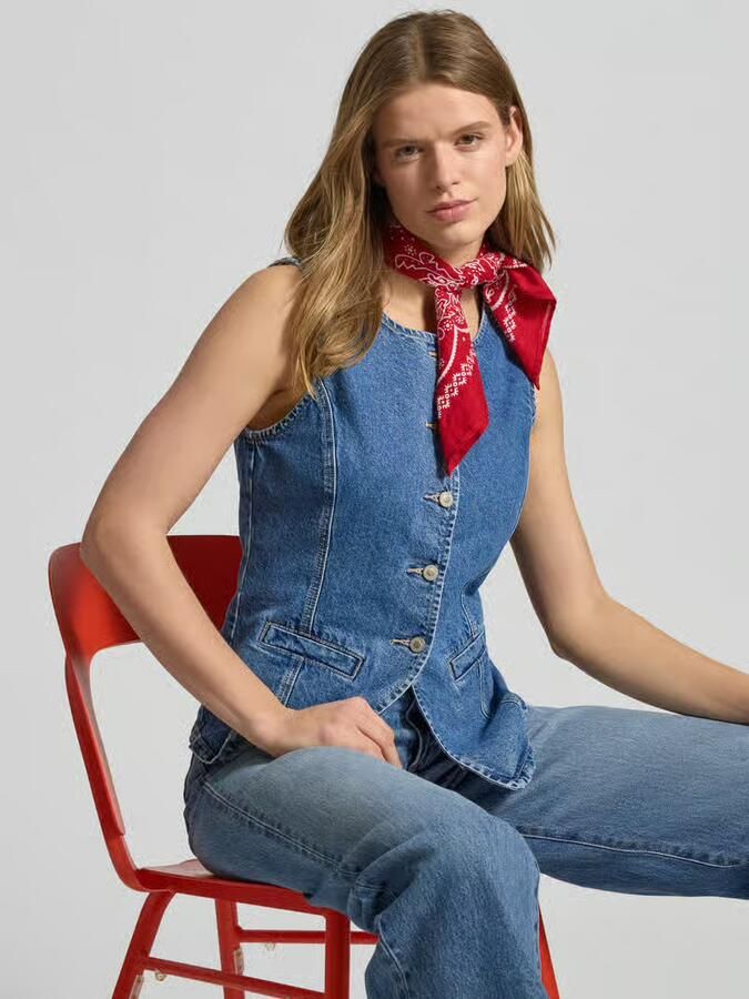 Only Shaped fit jeansgilet van puur katoen model 'GIULINA'