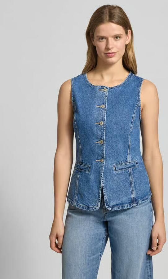 Only Shaped fit jeansgilet van puur katoen model 'GIULINA' - Foto 3