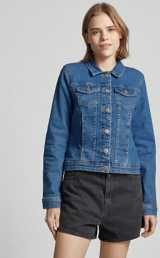 Only Jeansjack ONLWONDER – Spijkerjack met deelnaad en stretch zeer figuuraccentuerend casual denim katoenmix borstzakken - Foto 10