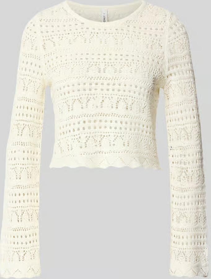 Only Korte gebreide pullover van katoenmix model 'ELKE'