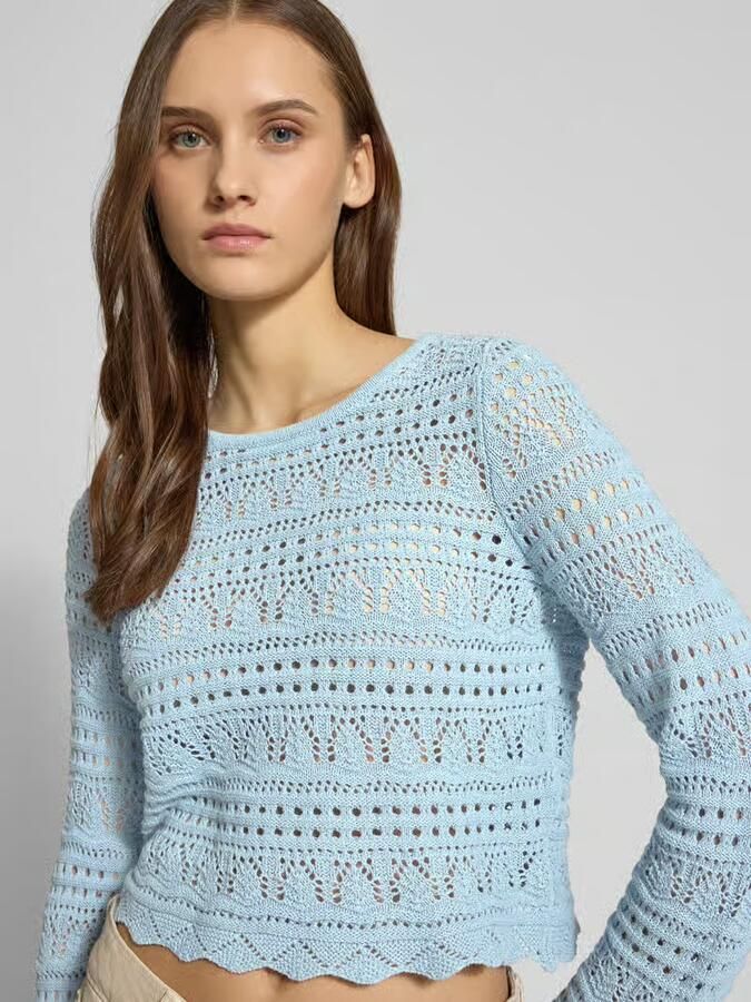 Only Korte gebreide pullover van katoenmix model 'ELKE' - Foto 2
