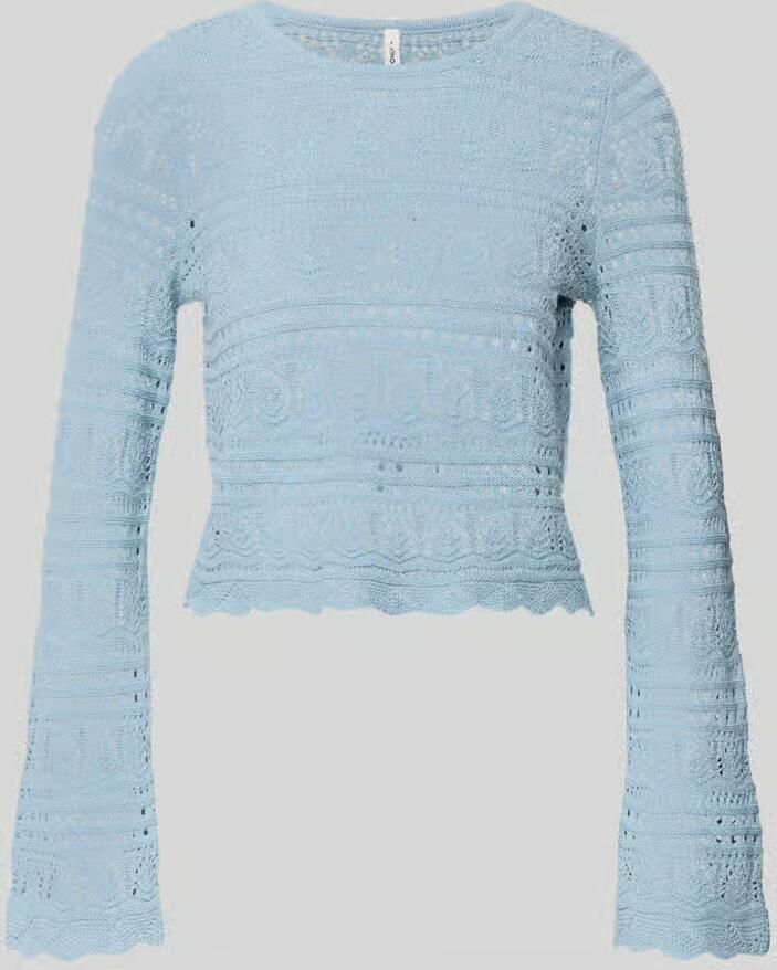 Only Korte gebreide pullover van katoenmix model 'ELKE'