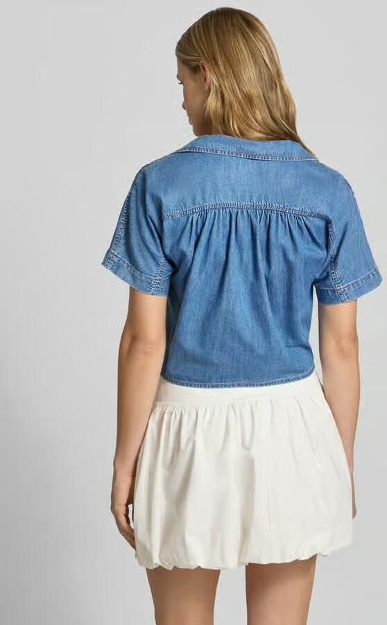 Only Korte jeansblouse van puur katoen model 'PAULA' - Foto 5
