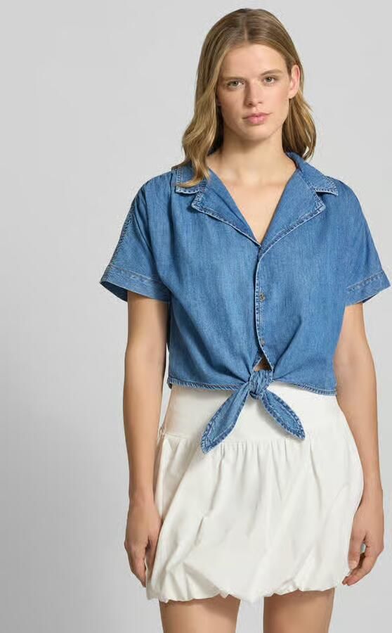 Only Korte jeansblouse van puur katoen model 'PAULA' - Foto 6