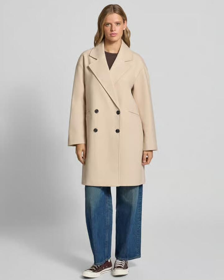 Only Oversized lange jas met reverskraag model 'BLAKE' - Foto 2